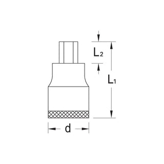 Gedore 6241360 Screwdriver Bit Socket 3/8 Inch  6 mm