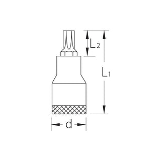 Gedore 6247720 Screwdriver Bit Socket 3/8 Inch TORX® T40
