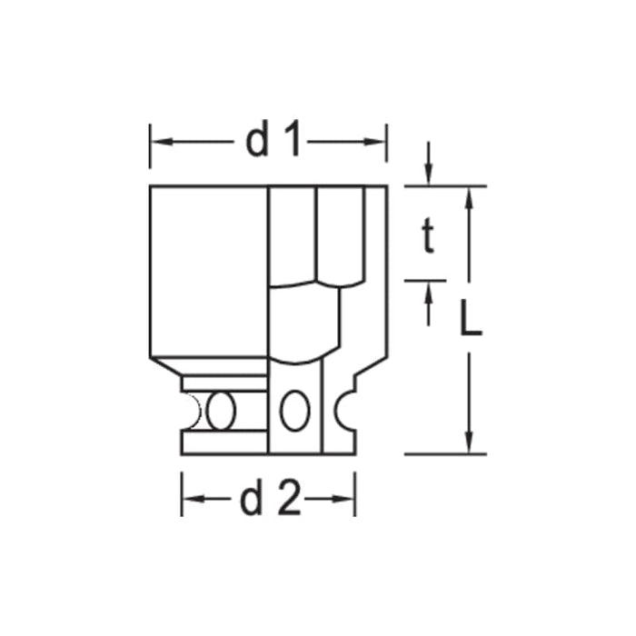 Gedore 6251670 Impact socket 3/8 Inch 11 mm
