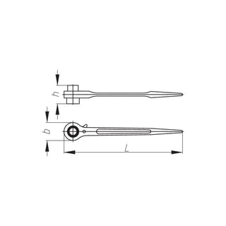 Gedore 6263170 Construction ratchet 36x41 mm
