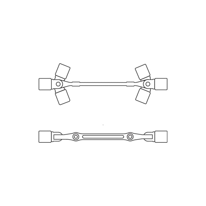 Gedore 6299280 Swivel Head Wrench Double Ended 10x11 mm