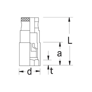 Gedore 6361690 Spark Plug Socket With Retention Spring 20.8 mm 1/2 Inch