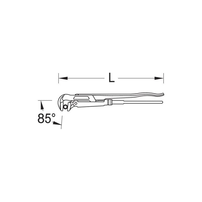 Gedore 6437690 175 3 Pipe Wrench 3 INCH