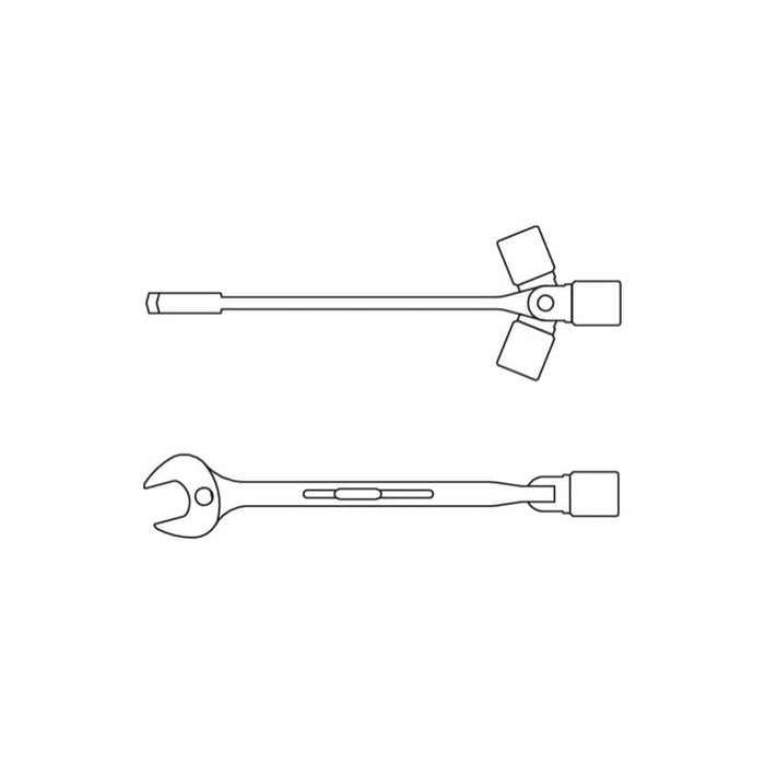 Gedore 6512650 Combination swivel head wrench 16 mm
