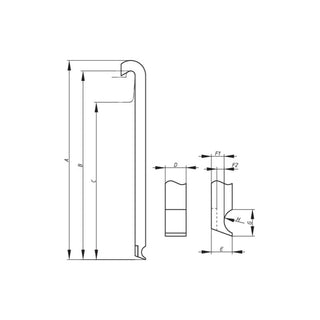 Gedore 8012160 Set of 4 Pulling Legs 178 mm With Spacers