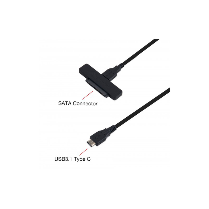Syba SI-ADA20175 Type-C USB 3.1 to SATA III Controller Adapter for 2.5” Hard Drives