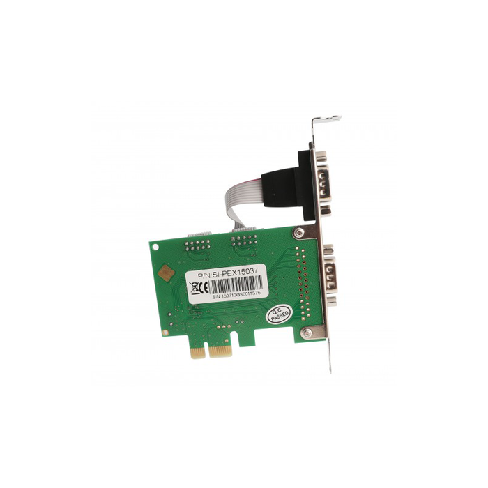 Syba SI-PEX15037 2 Port DB9 Serial PCI-e 1.0 x1 Controler Card