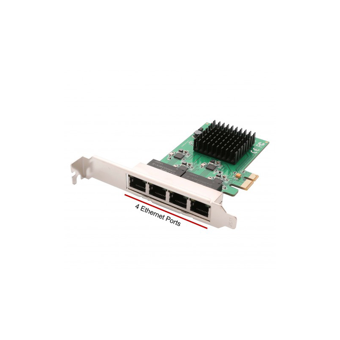 Syba SI-PEX24042 4 Port Gigabit Ethernet PCI-e x1 Network Interface Card