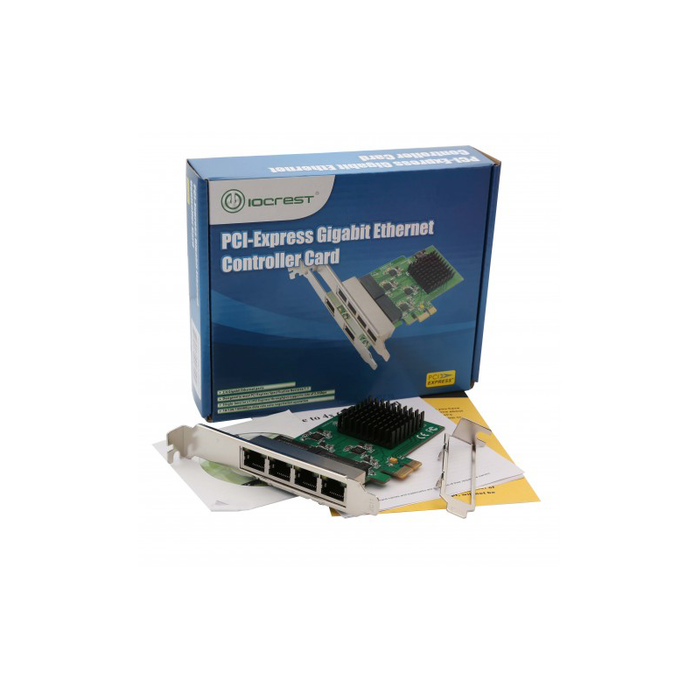 Syba SI-PEX24042 4 Port Gigabit Ethernet PCI-e x1 Network Interface Card
