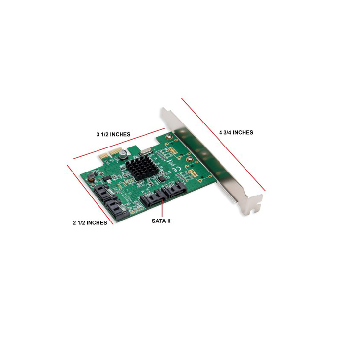 Syba SI-PEX40064 4 Port SATA III PCI-e 2.0 x1 Card