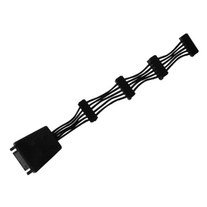 Silverstone CP06-E4 Super Flexible 4-in-1 SATA Power Adapter Cable