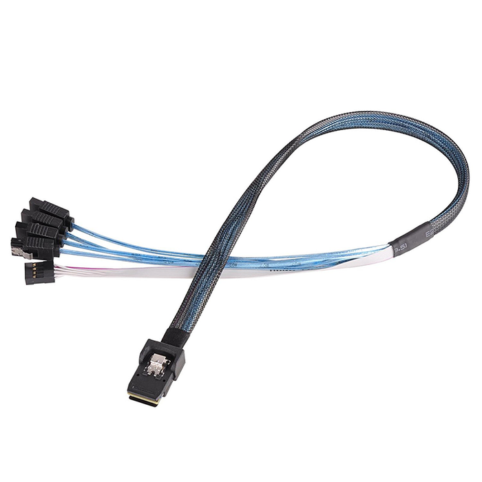 SilverStone CPS03-RE 36Pin Mini-sas SFF-8087(Target) to SATA 7Pin(Host)+Sideband Cable