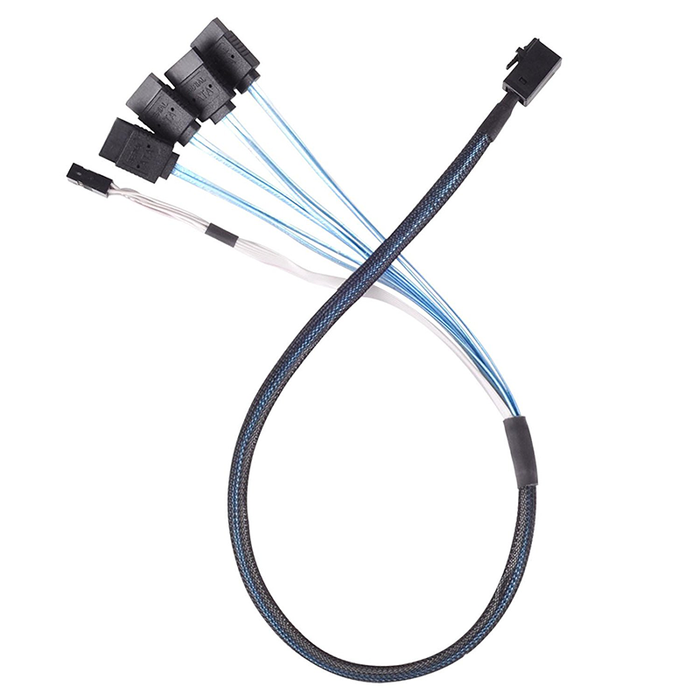 SilverStone CPS05 SFF-8643 to SATA7-Pin with Sideband Mini SAS HD Cable