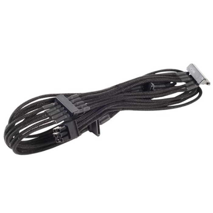 Silverstone PP06B-4SATA10 Sleeved 4x SATA Cable