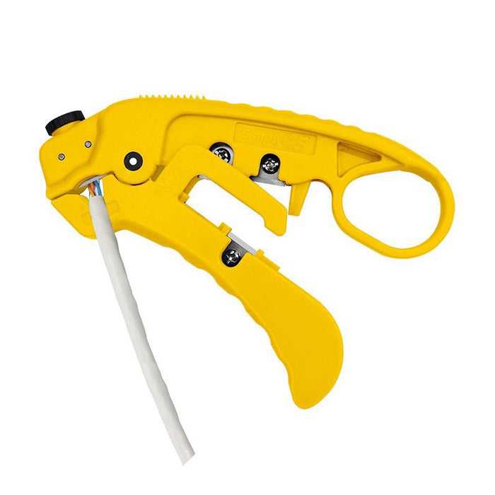 Simply45 S45-S01YL  Adjustable LAN Cable Stripper for Shielded & Unshielded Cat7a/6a/6/5e  Yellow