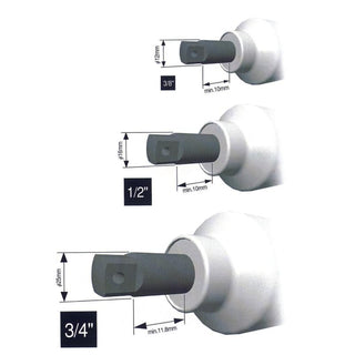 Ko-Ken NV14400-15 1/2 Inch Sq. Dr. Socket 15 mm 6 Point Length 54 mm Sleeve Drive