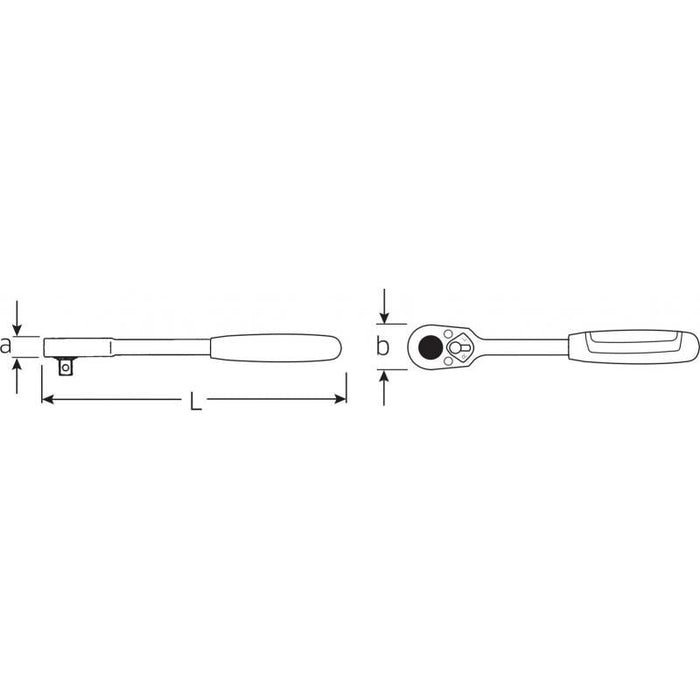 Stahlwille 13231011 515 Ratchet, fine tooth, 1/2" Drive
