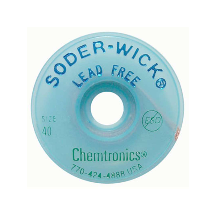 Chemtronics SW14025 Soder-Wick Lead-Free SD Size #2 .060" ESD 5' 10 Bobbins