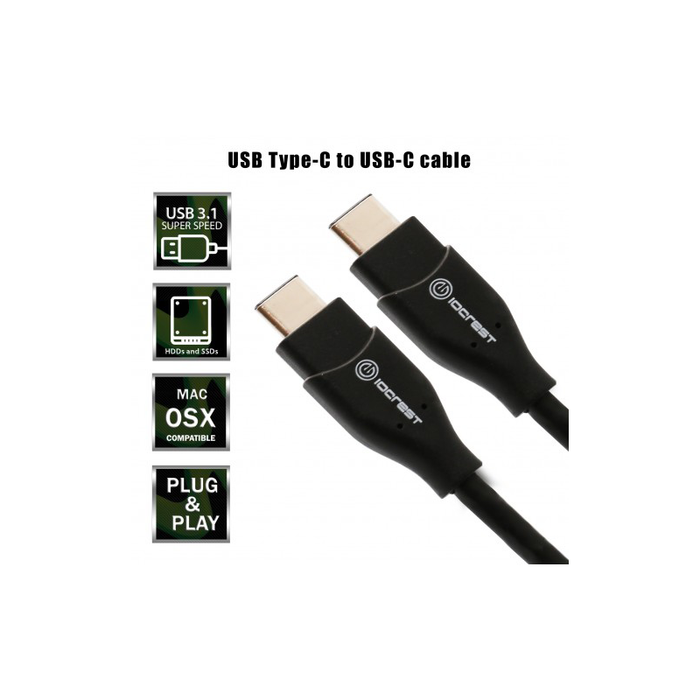 Syba SY-CAB20191 1 Meter USB 3.1 Type-C to Type-C Cable