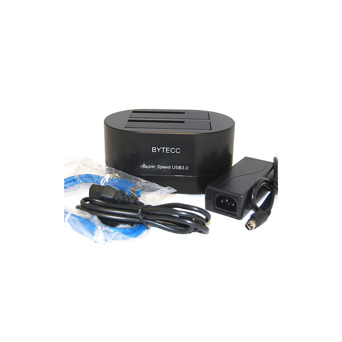 Bytecc T-320  USB 3.0 SuperSpeed to Dual SATA Docking Station, Works w/ 2.5", 3.5" HDD SATA Drives