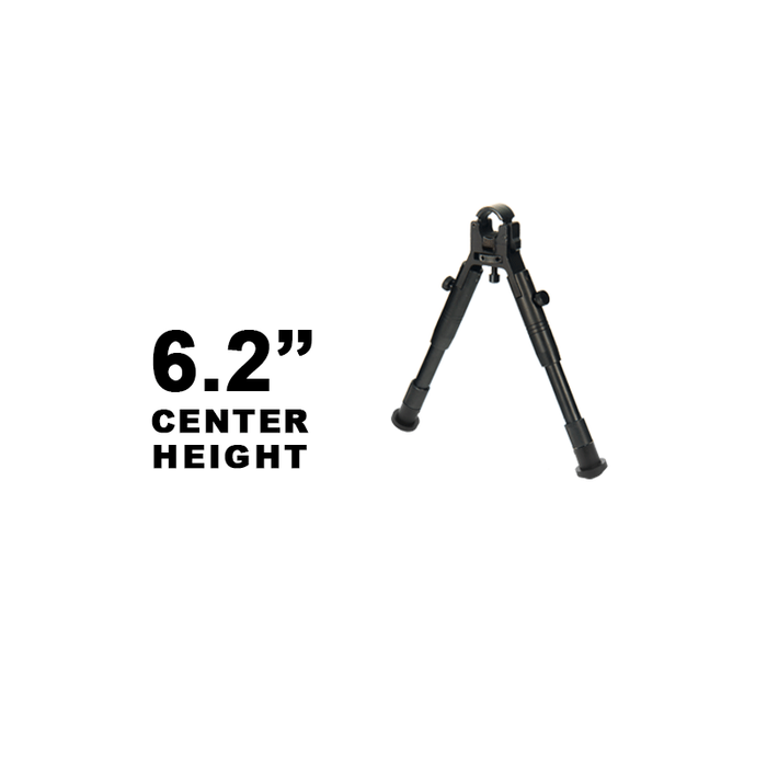 UTG TL-BP18S-A New Gen Reinforced Clamp-on Bipod, Cent Ht 6.2"-6.7"