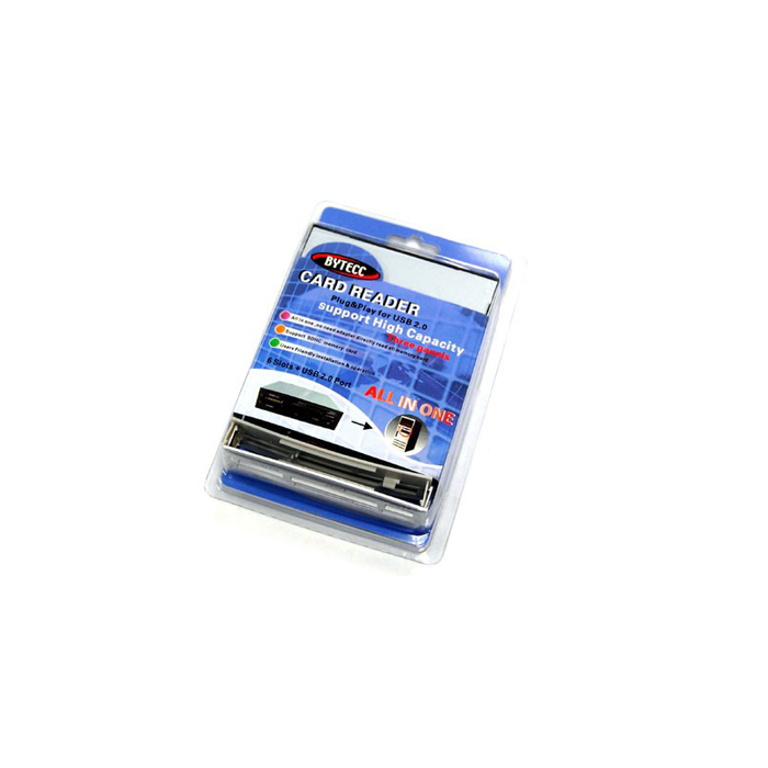 Bytecc U2CR-368  6 slots internal 3.5" Card Reader with AU6370 chip set, Support SDHC/T-Flash/M2 High Capacity + 1/USB Port