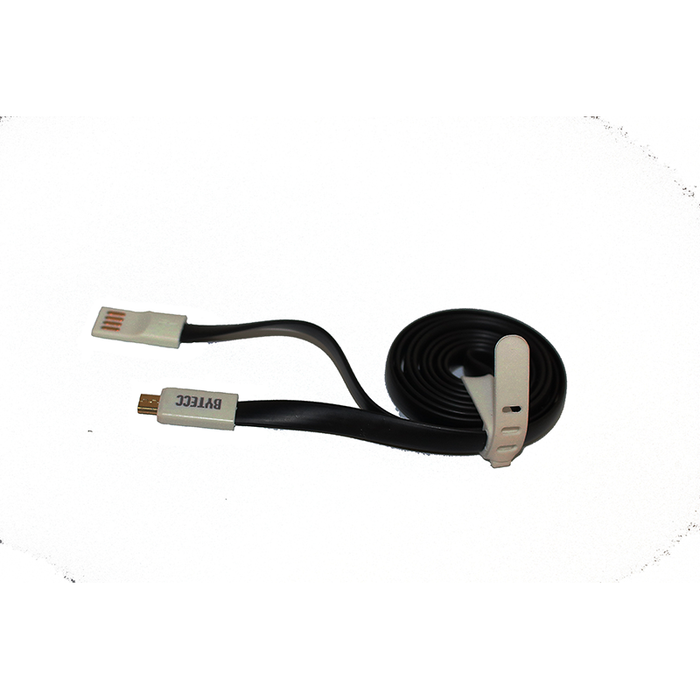 Bytecc U2MA-BK Colored USB Flat Cable - USB 2.0 A Male to Micro B