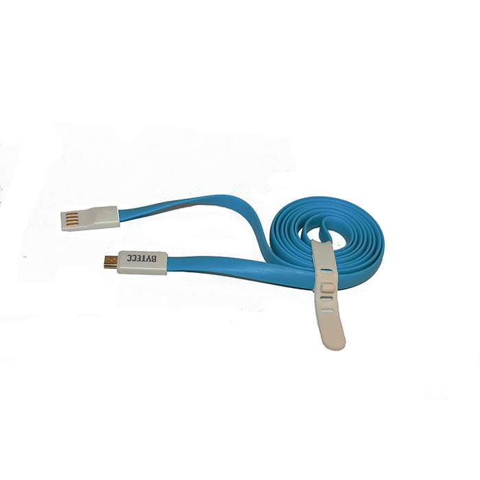 Bytecc U2MA-BL Colored USB Flat Cable - USB 2.0 A Male to Micro B