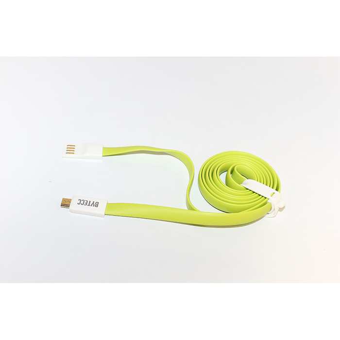 Bytecc U2MA-GN Colored USB Flat Cable - USB 2.0 A Male to Micro B