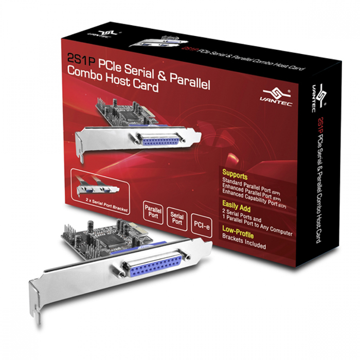 Vantec UGT-PCE2S1P PCIe Serial & Parallel Combo Host Card