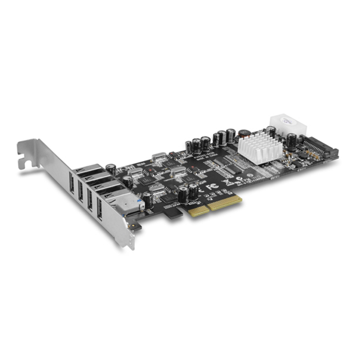 Vantec UGT-PCE430-4C Quad Chip 4-Port Dedicated 5Gbps USB 3.0 PCIe Host Card