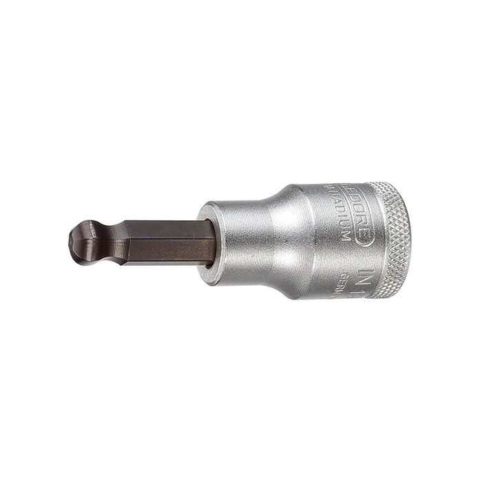 GEDORE 2663090 Screwdriver Bit, Socket 1/2" Ball-End In-Hex 14 mm