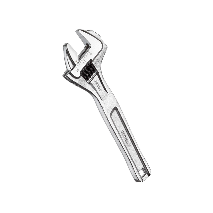 GEDORE 2668890 Adjustable Wrench, 12" Width, Open End, Chrome-Plated