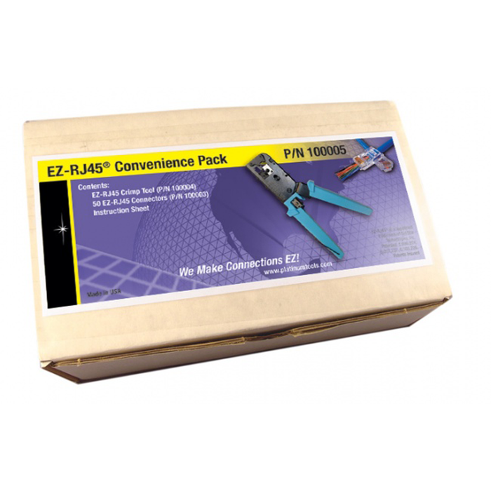 Platinum Tools 100005 EZ-RJ45 Convenience Pack - 50. Kit Box.