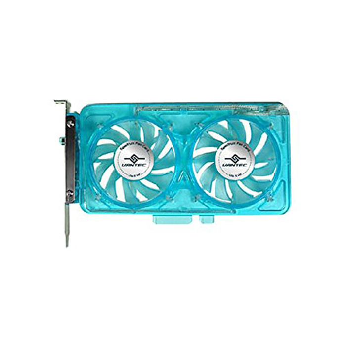 Vantec SP-FC70-BL Spectrum System Fan Card with Dual Adjustable 70mm UV LED Fans