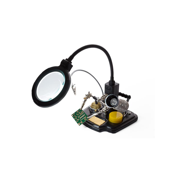 Velleman VTHHSC SOLDERING CENTER WITH HELPING HAND + MAGNIFIER