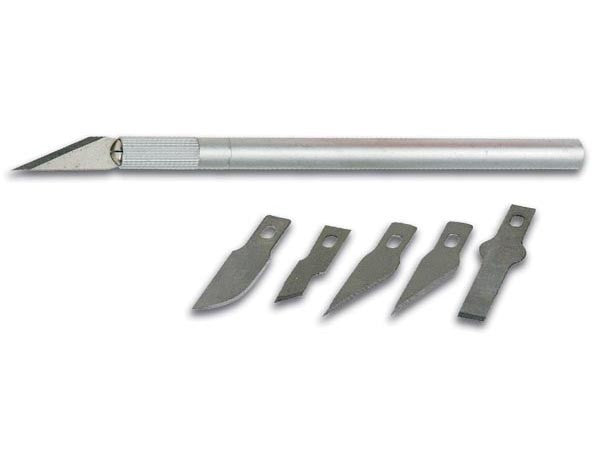 VELLEMAN VTK1 PRECISION KNIFE WITH 5-PC BLADE SET