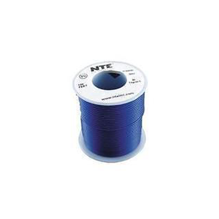 NTE Electronics WH24-06-1000 Hook Up Wire Stranded Type 24 Gauge 1000' Blue