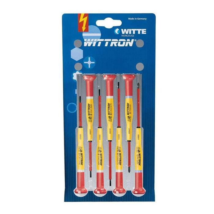 Witte 89377 Wittron Insulated Slotted and Phillips Screwdriver Set, 7 Piece
