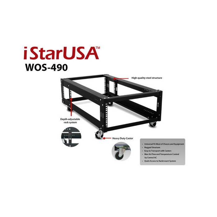 iStarUSA WOS-490 4U 900mm Open Frame Rack