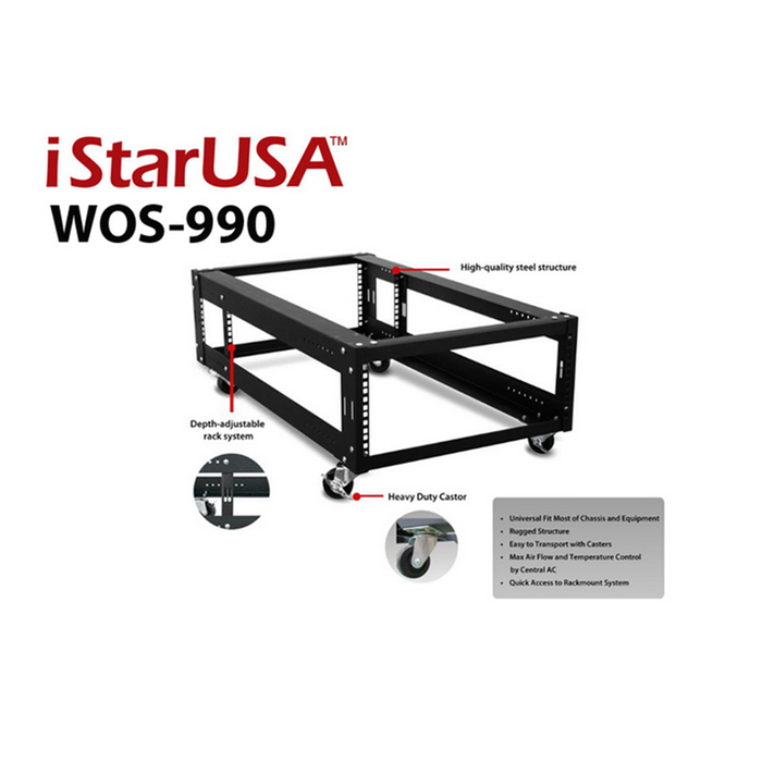 iStarUSA WOS-990 9U 900mm Open Frame Rack
