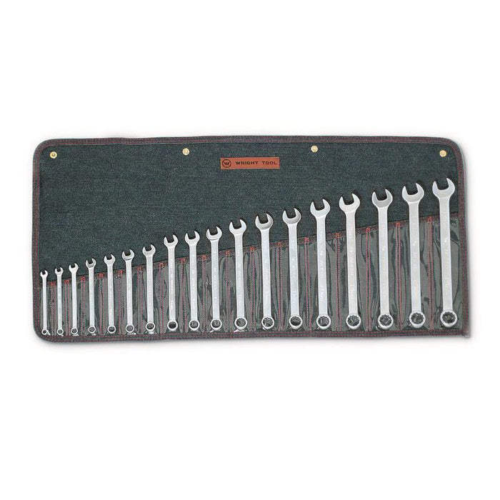 Wright Tool 758 12 Point Metric Combination Wrench Set 18 Piece